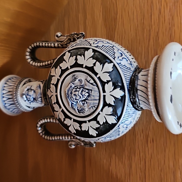 ⚱️HP⚱️Antique German Salt-Glazed Stoneware Vase 19th Century Historismus Period - Picture 8 of 15